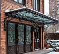 козырек кованый маркиза над дверью город
