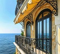 козырек с ковкой маркиза море