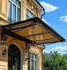 кованый козырек металлический с поликарбонатом